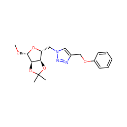 CO[C@@H]1O[C@H](Cn2cc(COc3ccccc3)nn2)[C@H]2OC(C)(C)O[C@@H]12 ZINC000045355807