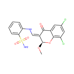 CO[C@@H]1Oc2c(Cl)cc(Cl)cc2C(=O)/C1=C\Nc1ccccc1S(N)(=O)=O ZINC000653851548