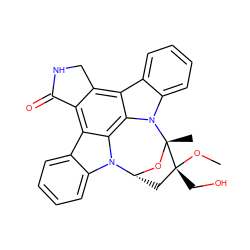 CO[C@]1(CO)C[C@H]2O[C@]1(C)n1c3ccccc3c3c4c(c5c6ccccc6n2c5c31)C(=O)NC4 ZINC000003941916