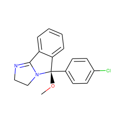 CO[C@]1(c2ccc(Cl)cc2)c2ccccc2C2=NCCN21 ZINC000013491082