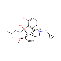 CO[C@]12C=C[C@@]3(C[C@@H]1[C@](C)(O)CCC(C)C)[C@H]1Cc4ccc(O)c5c4[C@@]3(CCN1CC1CC1)[C@H]2O5 ZINC000095592848