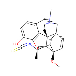 CO[C@]12C=C[C@@]3(C[C@H]1[C@@H](C)N=C=S)[C@H]1Cc4ccc(O)c5c4[C@@]3(CCN1C)[C@H]2O5 ZINC000084615071