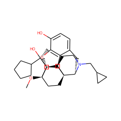 CO[C@]12CC[C@@]3(C[C@@H]1[C@](C)(O)C1CCCC1)[C@H]1Cc4ccc(O)c5c4[C@@]3(CCN1CC1CC1)[C@H]2O5 ZINC000095586683