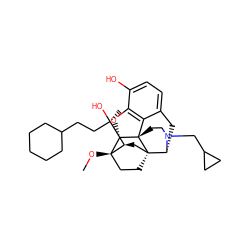 CO[C@]12CC[C@@]3(C[C@@H]1[C@](C)(O)CCC1CCCCC1)[C@H]1Cc4ccc(O)c5c4[C@@]3(CCN1CC1CC1)[C@H]2O5 ZINC000095592463