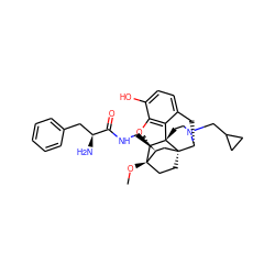 CO[C@]12CC[C@@]3(C[C@@H]1CNC(=O)[C@@H](N)Cc1ccccc1)[C@H]1Cc4ccc(O)c5c4[C@@]3(CCN1CC1CC1)[C@H]2O5 ZINC000220558133