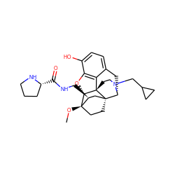 CO[C@]12CC[C@@]3(C[C@@H]1CNC(=O)[C@@H]1CCCN1)[C@H]1Cc4ccc(O)c5c4[C@@]3(CCN1CC1CC1)[C@H]2O5 ZINC000221197406