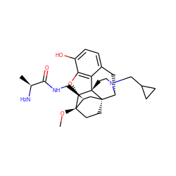 CO[C@]12CC[C@@]3(C[C@@H]1CNC(=O)[C@H](C)N)[C@H]1Cc4ccc(O)c5c4[C@@]3(CCN1CC1CC1)[C@H]2O5 ZINC000221183049