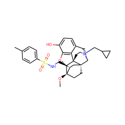 CO[C@]12CC[C@@]3(C[C@@H]1CNS(=O)(=O)c1ccc(C)cc1)[C@H]1Cc4ccc(O)c5c4[C@@]3(CCN1CC1CC1)[C@H]2O5 ZINC000220557702