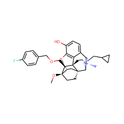 CO[C@]12CC[C@@]3(C[C@@H]1COCc1ccc(F)cc1)[C@H]1Cc4ccc(O)c5c4[C@@]3(CC[N@@+]1(C)CC1CC1)[C@H]2O5 ZINC000473183021