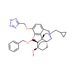 CO[C@]12CC[C@@]3(C[C@@H]1COCc1ccccc1)[C@H]1Cc4ccc(OCc5nn[nH]n5)c5c4[C@@]3(CCN1CC1CC1)[C@H]2O5 ZINC000148777387