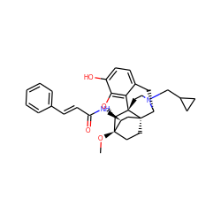 CO[C@]12CC[C@@]3(C[C@@H]1NC(=O)/C=C/c1ccccc1)[C@H]1Cc4ccc(O)c5c4[C@@]3(CCN1CC1CC1)[C@H]2O5 ZINC000095571609