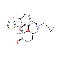 CO[C@]12CC[C@@]3(C[C@]1(C)[C@H](O)c1cccs1)[C@H]1Cc4ccc(O)c5c4[C@@]3(CCN1CC1CC1)[C@H]2O5 ZINC000473135935