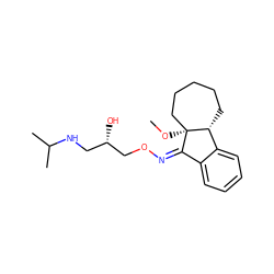 CO[C@]12CCCCC[C@@H]1c1ccccc1/C2=N/OC[C@@H](O)CNC(C)C ZINC000026957828