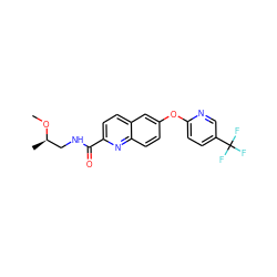 CO[C@H](C)CNC(=O)c1ccc2cc(Oc3ccc(C(F)(F)F)cn3)ccc2n1 ZINC001772578954