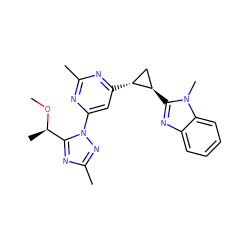 CO[C@H](C)c1nc(C)nn1-c1cc([C@@H]2C[C@H]2c2nc3ccccc3n2C)nc(C)n1 ZINC001772574228