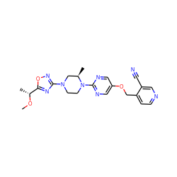 CO[C@H](C)c1nc(N2CCN(c3ncc(OCc4ccncc4C#N)cn3)[C@H](C)C2)no1 ZINC000116204808