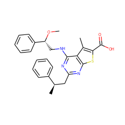 CO[C@H](CNc1nc(C[C@@H](C)c2ccccc2)nc2sc(C(=O)O)c(C)c12)c1ccccc1 ZINC001772624886