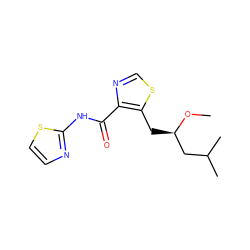 CO[C@H](Cc1scnc1C(=O)Nc1nccs1)CC(C)C ZINC000028462475