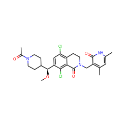 CO[C@H](c1cc(Cl)c2c(c1Cl)C(=O)N(Cc1c(C)cc(C)[nH]c1=O)CC2)C1CCN(C(C)=O)CC1 ZINC001772602607