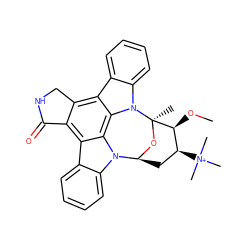 CO[C@H]1[C@@H]([N+](C)(C)C)C[C@@H]2O[C@@]1(C)n1c3ccccc3c3c4c(c5c6ccccc6n2c5c31)C(=O)NC4 ZINC000027325365