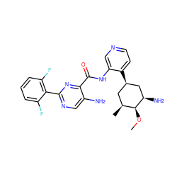 CO[C@H]1[C@@H](C)C[C@@H](c2ccncc2NC(=O)c2nc(-c3c(F)cccc3F)ncc2N)C[C@H]1N ZINC000207214172