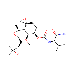 CO[C@H]1[C@H]([C@@]2(C)O[C@@H]2C[C@H]2OC2(C)C)[C@]2(CC[C@H]1OC(=O)N[C@@H](C(N)=O)C(C)C)CO2 ZINC000203193693