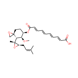 CO[C@H]1[C@H]([C@@]2(C)O[C@@H]2CC=C(C)C)[C@]2(CC[C@H]1OC(=O)/C=C/C=C/C=C/C=C/C(=O)O)CO2 ZINC000004098264