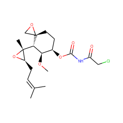 CO[C@H]1[C@H]([C@@]2(C)O[C@@H]2CC=C(C)C)[C@]2(CC[C@H]1OC(=O)NC(=O)CCl)CO2 ZINC000003914617