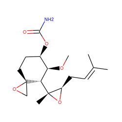 CO[C@H]1[C@H]([C@@]2(C)O[C@@H]2CC=C(C)C)[C@]2(CC[C@H]1OC(N)=O)CO2 ZINC000005158859