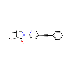 CO[C@H]1C(=O)N(c2ccc(C#Cc3ccccc3)cn2)CC1(C)C ZINC000143938541