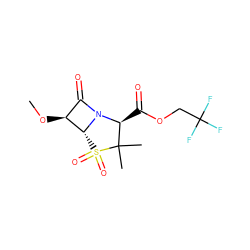 CO[C@H]1C(=O)N2[C@@H](C(=O)OCC(F)(F)F)C(C)(C)S(=O)(=O)[C@H]12 ZINC000026381903