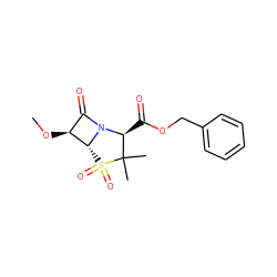 CO[C@H]1C(=O)N2[C@@H](C(=O)OCc3ccccc3)C(C)(C)S(=O)(=O)[C@H]12 ZINC000026382908