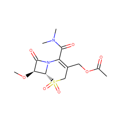 CO[C@H]1C(=O)N2C(C(=O)N(C)C)=C(COC(C)=O)CS(=O)(=O)[C@H]12 ZINC000026571584