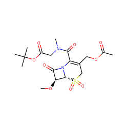 CO[C@H]1C(=O)N2C(C(=O)N(C)CC(=O)OC(C)(C)C)=C(COC(C)=O)CS(=O)(=O)[C@H]12 ZINC000026566460