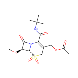 CO[C@H]1C(=O)N2C(C(=O)NC(C)(C)C)=C(COC(C)=O)CS(=O)(=O)[C@H]12 ZINC000026573197