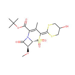 CO[C@H]1C(=O)N2C(C(=O)OC(C)(C)C)=C(C)C(=C3SCC(O)CS3)S(=O)(=O)[C@H]12 ZINC000027903312