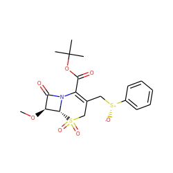 CO[C@H]1C(=O)N2C(C(=O)OC(C)(C)C)=C(C[S@@+]([O-])c3ccccc3)CS(=O)(=O)[C@H]12 ZINC000026569075