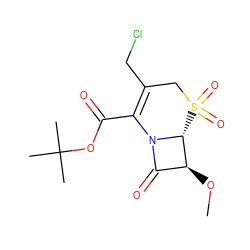 CO[C@H]1C(=O)N2C(C(=O)OC(C)(C)C)=C(CCl)CS(=O)(=O)[C@H]12 ZINC000026572366