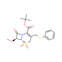 CO[C@H]1C(=O)N2C(C(=O)OC(C)(C)C)=C(CSc3ccccc3)CS(=O)(=O)[C@H]12 ZINC000026508171