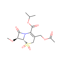 CO[C@H]1C(=O)N2C(C(=O)OC(C)C)=C(COC(C)=O)CS(=O)(=O)[C@H]12 ZINC000026569569