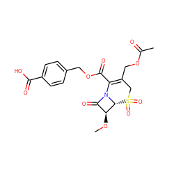 CO[C@H]1C(=O)N2C(C(=O)OCc3ccc(C(=O)O)cc3)=C(COC(C)=O)CS(=O)(=O)[C@H]12 ZINC000026381427