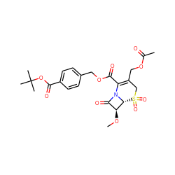 CO[C@H]1C(=O)N2C(C(=O)OCc3ccc(C(=O)OC(C)(C)C)cc3)=C(COC(C)=O)CS(=O)(=O)[C@H]12 ZINC000026568872