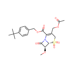 CO[C@H]1C(=O)N2C(C(=O)OCc3ccc(C(C)(C)C)cc3)=C(COC(C)=O)CS(=O)(=O)[C@H]12 ZINC000026568869