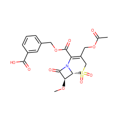 CO[C@H]1C(=O)N2C(C(=O)OCc3cccc(C(=O)O)c3)=C(COC(C)=O)CS(=O)(=O)[C@H]12 ZINC000026568544