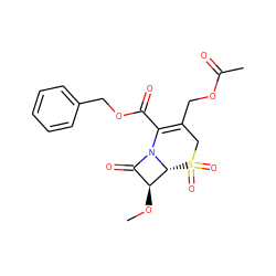 CO[C@H]1C(=O)N2C(C(=O)OCc3ccccc3)=C(COC(C)=O)CS(=O)(=O)[C@H]12 ZINC000003951339