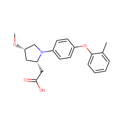 CO[C@H]1C[C@@H](CC(=O)O)N(c2ccc(Oc3ccccc3C)cc2)C1 ZINC000116640494