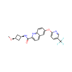 CO[C@H]1C[C@@H](NC(=O)c2ccc3cc(Oc4ccc(C(F)(F)F)cn4)ccc3n2)C1 ZINC001772634137