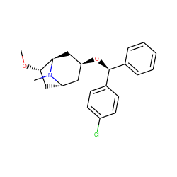 CO[C@H]1C[C@H]2C[C@H](O[C@@H](c3ccccc3)c3ccc(Cl)cc3)C[C@H]1N2C ZINC000100878446