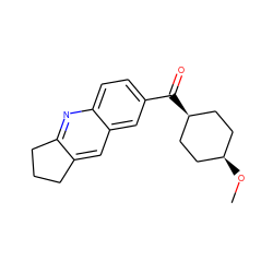 CO[C@H]1CC[C@@H](C(=O)c2ccc3nc4c(cc3c2)CCC4)CC1 ZINC000253639142