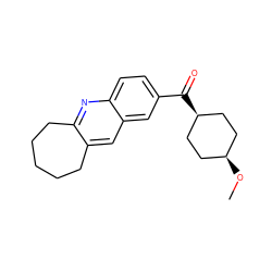 CO[C@H]1CC[C@@H](C(=O)c2ccc3nc4c(cc3c2)CCCCC4)CC1 ZINC000253638044